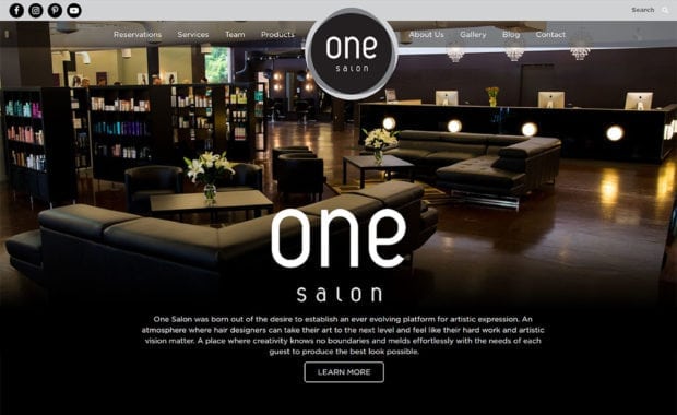 One Salon Homepage