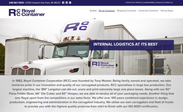 Royal Container Homepage