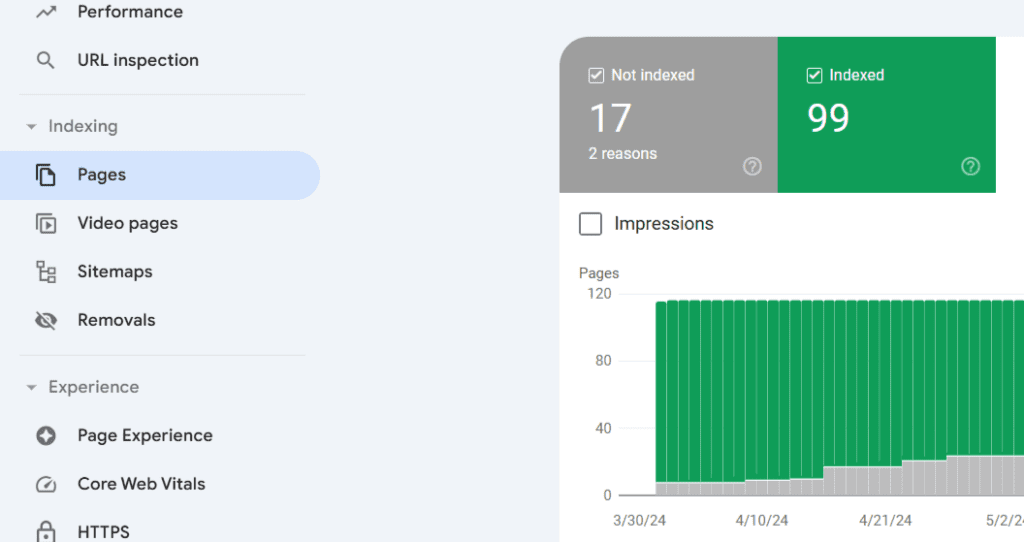 google search console not indexing pages