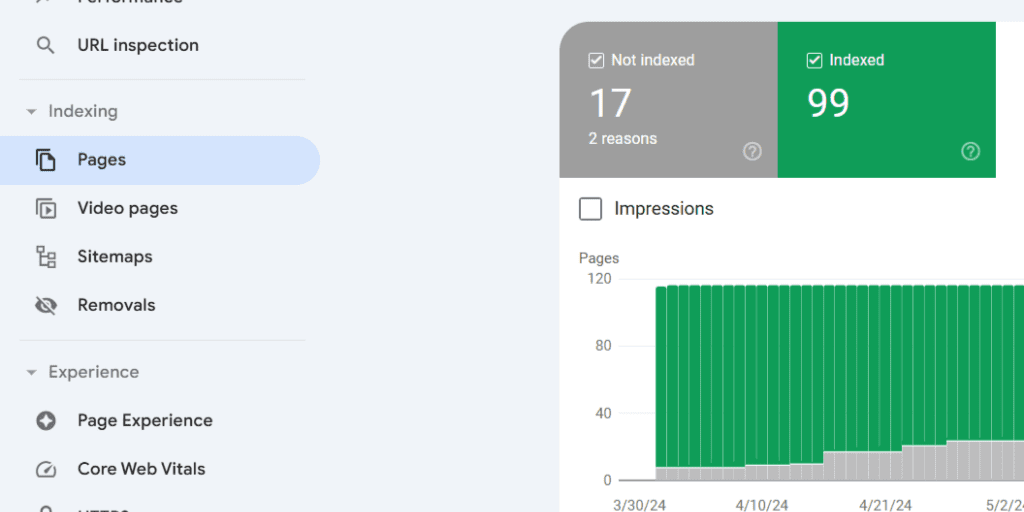 google search console not indexing pages